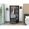 Tuhome Austral 3 Door Armoire with Drawers, Shelves, and Hanging Rod, Smokey Oak/White CIB6599 - alternate 1